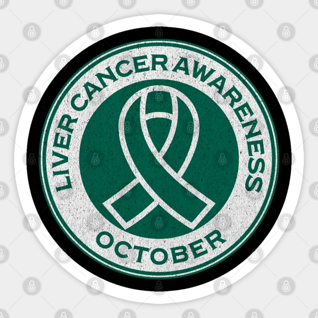 Liver Cancer Awareness October Green Liver Cancer Ribbon Sticker by Yesteeyear